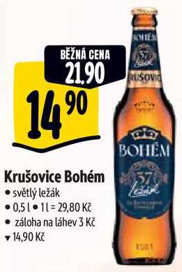 Krušovice Bohém, 0,5 l