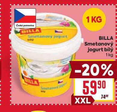 BILLA Smetanový jogurt bílý 1kg