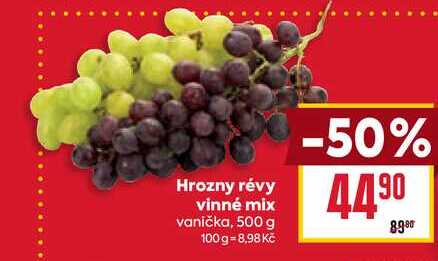 Hrozny révy vinné mix vanička, 500 g 