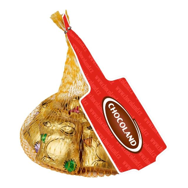 Čokoládoví zajíčci v síťce