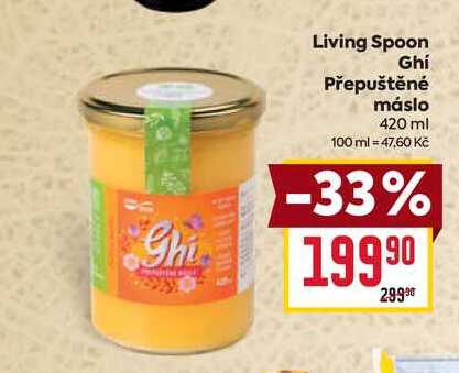 Living Spoon Ghi Přepuštěné máslo 420 ml