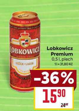 Lobkowicz Premium 0,51, plech 