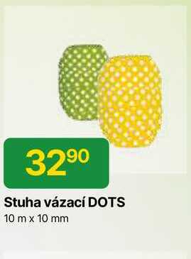 Stuha vázací DOTS 10 m x 10 mm 