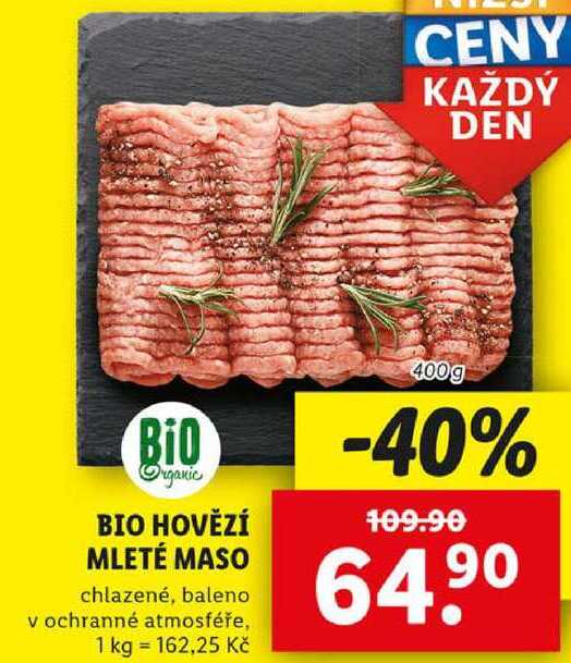 BIO HOVĚZÍ MLETÉ MASO, 400 g