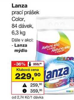 Lanza prací prášek Color, 84 dávek, 6,3 kg 