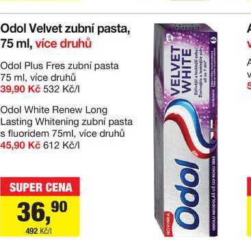 Odol Velvet zubní pasta, 75 ml, více druhů 