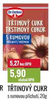 TŘTINOVÝ CUKR s rumovou příchutí, 20g 