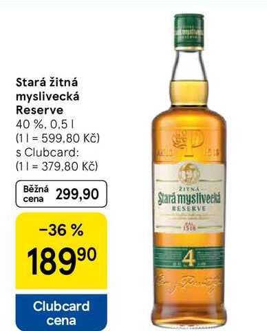 Stará žitná myslivecká Reserve 40 %, 0,5 l
