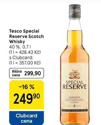 Tesco Special Reserve Scotch Whisky 40 %, 0.7 l