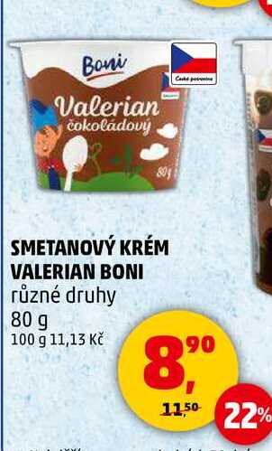 SMETANOVÝ KRÉM VALERIAN BONI různé druhy, 80 g 