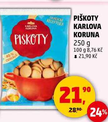 PIŠKOTY KARLOVA KORUNA, 250 g