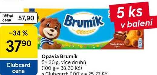 Opavia Brumik, 5x 30 g, více druhů  