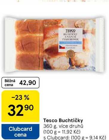 Tesco Buchtičky, 360 g. více druhů 