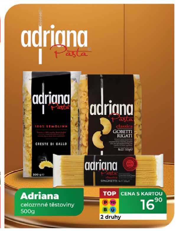 Adriana celozrnné těstoviny 500g