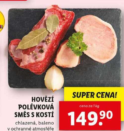 HOVĚZÍ POLÉVKOVÁ SMĚS S KOSTÍ, cena za 1 kg 