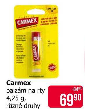 Carmex balzám na rty 4,25 g, různé druhy  