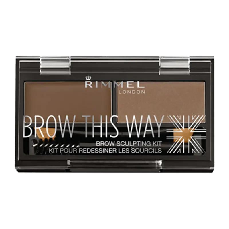 Rimmel Set na obočí Brow This Way 002 Medium Brown, 1 ks