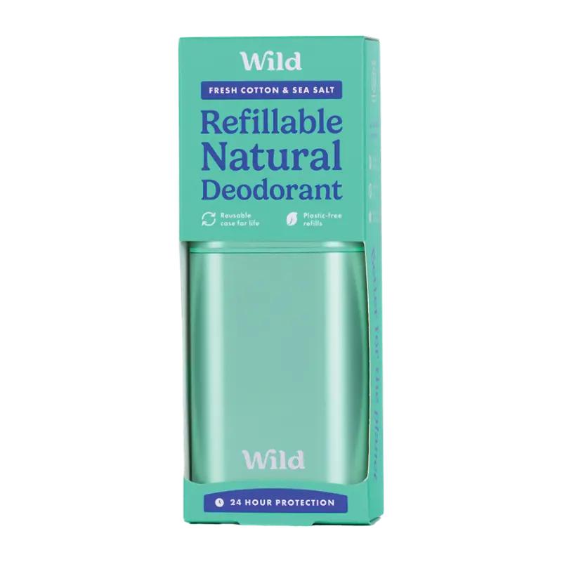 Wild Deodorant tuhý Starter Fresh Cotton & Sea Salt, 40 g