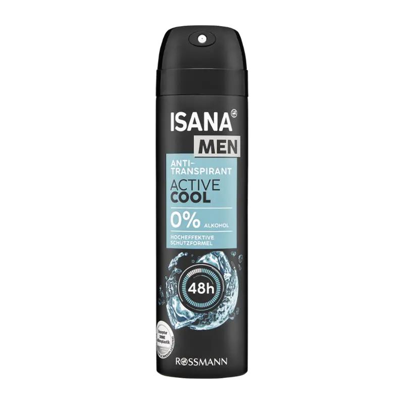 ISANA Men Antiperspirant sprej pro muže Active Cool, 150 ml