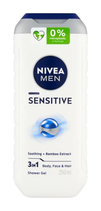 NIVEA Men Sprchový gel pro muže 3v1 Sensitive, 250 ml