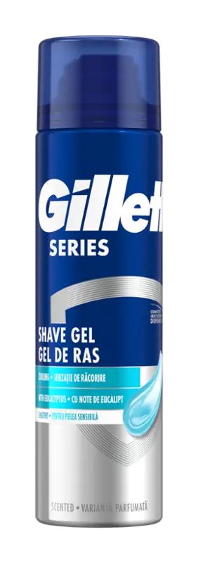 Gillette Gel na holení Series Sensitive Cool, 200 ml