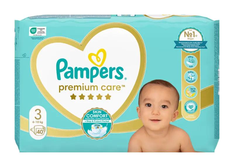 Pampers Plenky Premium Care 6 - 10 kg, vel. 3, 40 ks