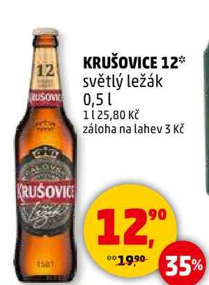 KRUŠOVICE 12 světlý ležák, 0,5 l  