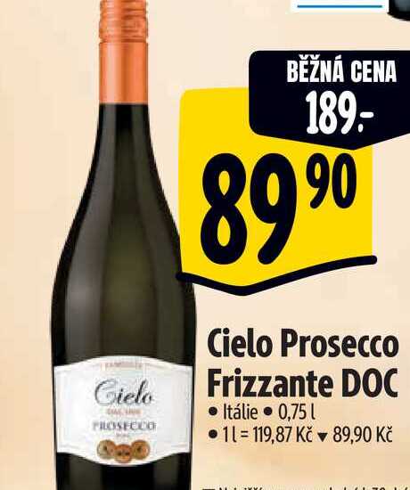 Cielo Prosecco Frizzante DOC 0,75 l