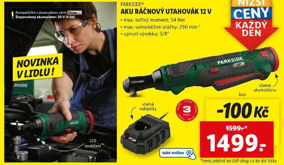 AKU RÁČNOVÝ UTAHOVÁK 12 V