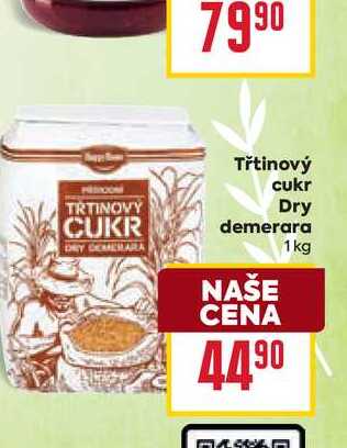 Třtinový cukr Dry demerara 1 kg 