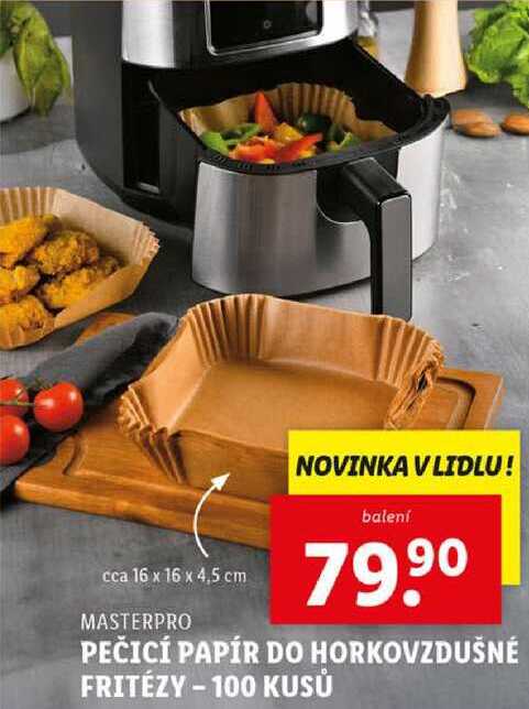 PEČICÍ PAPÍR DO HORKOVZDUŠNÉ FRITÉZY - 100 KUSŮ 