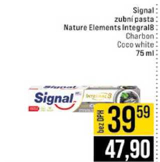 Signal zubní pasta Nature Elements Integral8 Charbon Coco white 75ml
