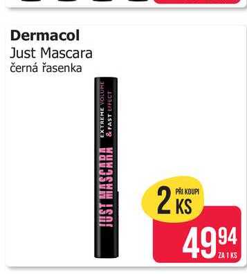 Dermacol Just Mascara černá řasenka 