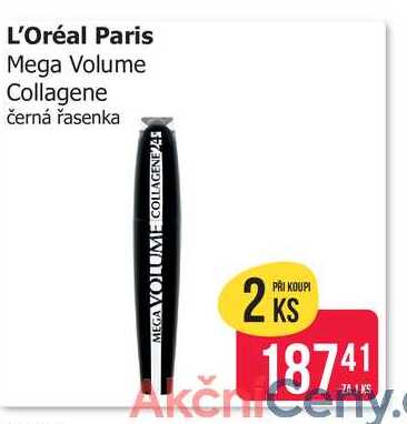 L'Oréal Paris Mega Volume Collagene černá řasenka 