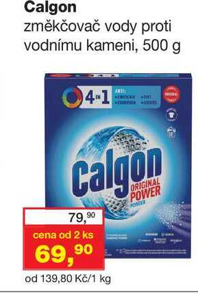 Calgon změkčovač vody proti vodnímu kameni, 500 g 