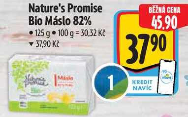 Nature's Promise Bio Máslo 82%, 125 g v akci