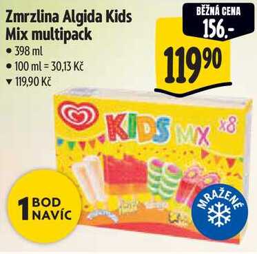 Zmrzlina Algida Kids Mix multipack, 398 ml