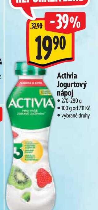   Activia Jogurtový nápoj  270-280 g v akci