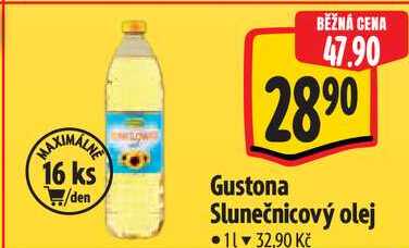 Gustona Slunečnicový olej, 1 l