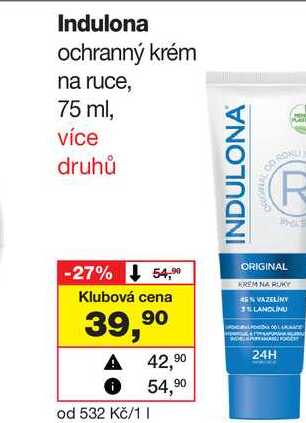 Indulona ochranný krém na ruce, 75 ml