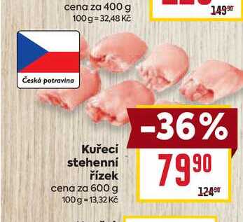 Kuřecí stehenní řízek cena za 600 g