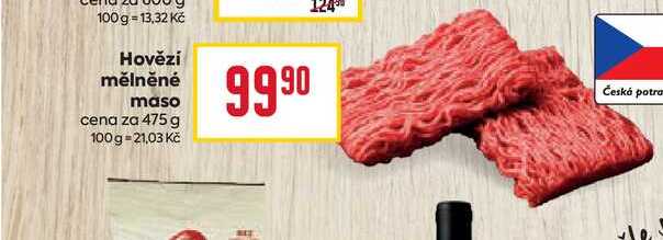Hovězí mělněné maso cena za 475 g