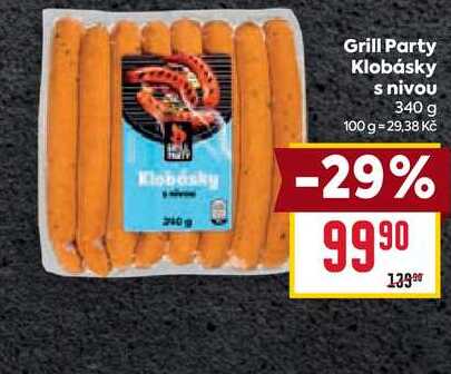 Grill Party Klobásky s nivou 340 g 