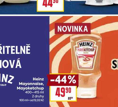 Heinz Mayonnaise, Mayoketchup 400-415 ml