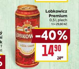 Lobkowicz Premium 0,51, plech 