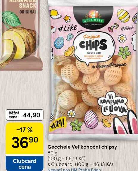 Gecchele Velikonoční chipsy, 80 g  