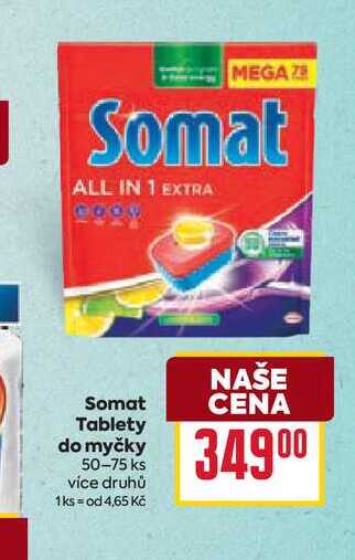 Somat Tablety do myčky 50-75 ks