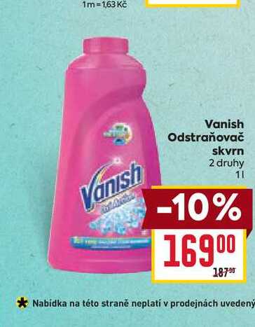 Vanish Odstraňovač skvrn 2 druhy 1l