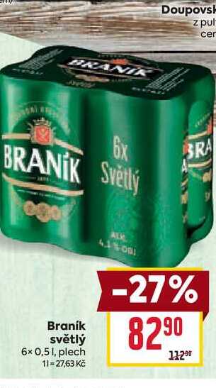 Braník světlý 6x 0,51, plech 