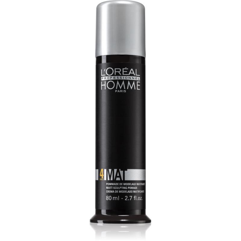 L’Oréal Professionnel Homme 4 Force Mat modelovací pasta pro matný vzhled 80 ml